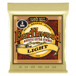 Струны для акустической гитары ERNIE BALL 3004 Earthwood 80/20 Bronze Light 11-52 Струны для акустической гитары ERNIE BALL 3004 Earthwood 80/20 Bronze Light 11-52