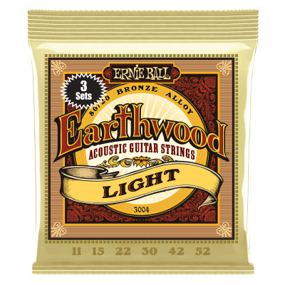 Струны для акустической гитары ERNIE BALL 3004 Earthwood 80/20 Bronze Light 11-52 Струны для акустической гитары ERNIE BALL 3004 Earthwood 80/20 Bronze Light 11-52