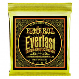 Струны для акустической гитары ERNIE BALL 2556 Everlast Coated 80/20 Bronze Medium Light 12-54 Струны для акустической гитары ERNIE BALL 2556 Everlast Coated 80/20 Bronze Medium Light 12-54