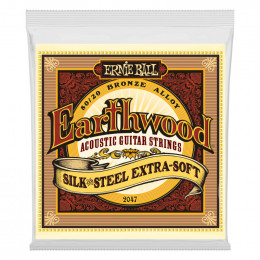 Струны для акустической гитары ERNIE BALL 2047 Earthwood Silk & Steel Extra Soft 10-50