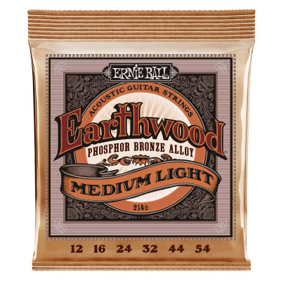 Струны для акустической гитары ERNIE BALL 2146 Earthwood Phosphor Bronze Medium Light 12-54