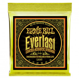 Струны для акустической гитары ERNIE BALL 2558 Everlast Coated 80/20 Bronze Light 11-52