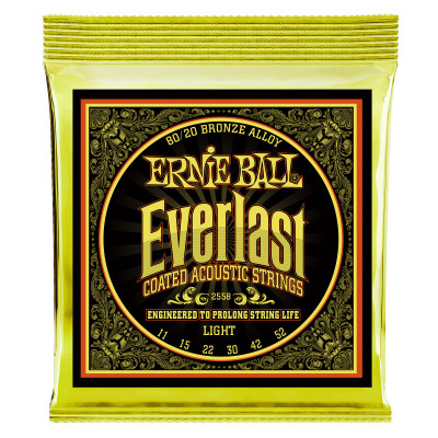 Струны для акустической гитары ERNIE BALL 2558 Everlast Coated 80/20 Bronze Light 11-52 Струны для акустической гитары ERNIE BALL 2558 Everlast Coated 80/20 Bronze Light 11-52