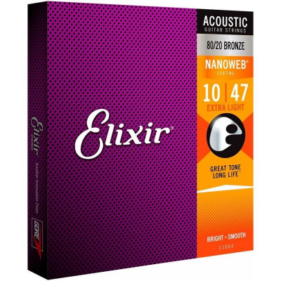 Струны для акустической гитары ELIXIR 11002 Струны для акустической гитары ELIXIR 11002