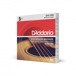 Струны для акустической гитары D'ADDARIO EJ17 -3D Струны для акустической гитары D'ADDARIO EJ17 -3D