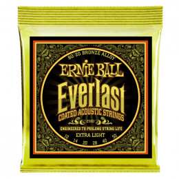 Струны для акустической гитары ERNIE BALL 2560 Everlast Coated 80/20 Bronze Extra Light 10-50 Струны для акустической гитары ERNIE BALL 2560 Everlast Coated 80/20 Bronze Extra Light 10-50