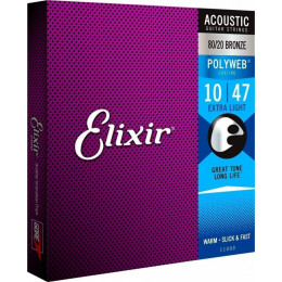 Струны для акустической гитары ELIXIR 11000 Струны для акустической гитары ELIXIR 11000