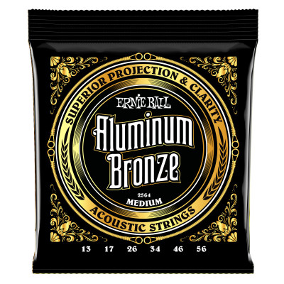 Струны для акустической гитары ERNIE BALL 2564 Aluminum Bronze Medium 13-56 Струны для акустической гитары ERNIE BALL 2564 Aluminum Bronze Medium 13-56