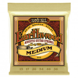 Струны для акустической гитары ERNIE BALL 2002 Earthwood 80/20 Bronze Medium 13-56