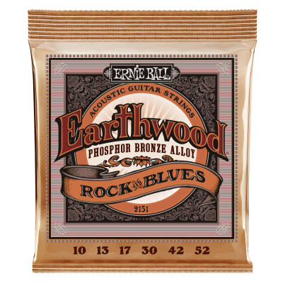 Струны для акустической гитары ERNIE BALL 2151 Earthwood Phosphor Bronze Rock and Blues 10-52