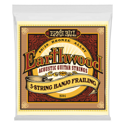 Струны для банджо ERNIE BALL 2061 Earthwood 80/20 Bronze Frailing 10-24 Струны для банджо ERNIE BALL 2061 Earthwood 80/20 Bronze Frailing 10-24