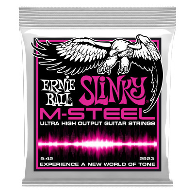 Струны для электрогитары ERNIE BALL 2923 M-Steel Slinky Super 9-42 Струны для электрогитары ERNIE BALL 2923 M-Steel Slinky Super 9-42