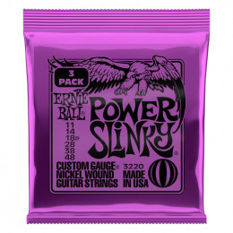 Струны для электрогитары ERNIE BALL 3220 Nickel Wound Slinky Power 11-48 Струны для электрогитары ERNIE BALL 3220 Nickel Wound Slinky Power 11-48