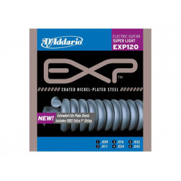 Струны для электрогитары D'ADDARIO EXP120 Струны для электрогитары D'ADDARIO EXP120