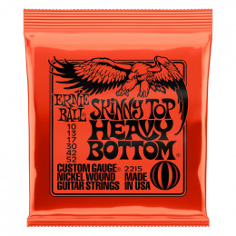 Струны для электрогитары ERNIE BALL 2215 Nickel Wound Slinky Skinny Top Heavy Bottom 10-52 Струны для электрогитары ERNIE BALL 2215 Nickel Wound Slinky Skinny Top Heavy Bottom 10-52