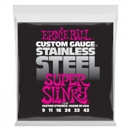 Струны для электрогитары ERNIE BALL 2248 Stainless Steel Slinky Super 9-42