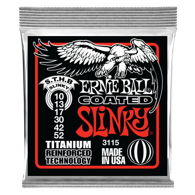 Струны для электрогитары ERNIE BALL 3115 RPS Coated Titanium Slinky Skinny Top Heavy Bottom 10-52 Струны для электрогитары ERNIE BALL 3115 RPS Coated Titanium Slinky Skinny Top Heavy Bottom 10-52