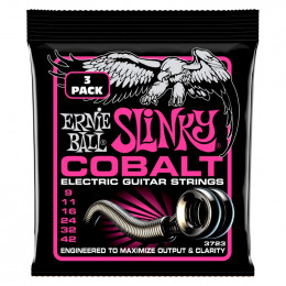 Струны для электрогитары ERNIE BALL 3723 Cobalt Slinky Super 3 Pack 9-42 Струны для электрогитары ERNIE BALL 3723 Cobalt Slinky Super 3 Pack 9-42