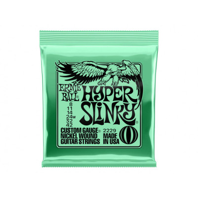 Струны для электрогитары ERNIE BALL 2229 Nickel Wound Slinky Hyper 8-42 Струны для электрогитары ERNIE BALL 2229 Nickel Wound Slinky Hyper 8-42