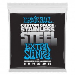 Струны для электрогитары ERNIE BALL 2249 Stainless Steel Slinky Extra 8-38