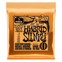 Струны для электрогитары ERNIE BALL 3222 Nickel Wound Slinky Hybrid 9-46 Струны для электрогитары ERNIE BALL 3222 Nickel Wound Slinky Hybrid 9-46