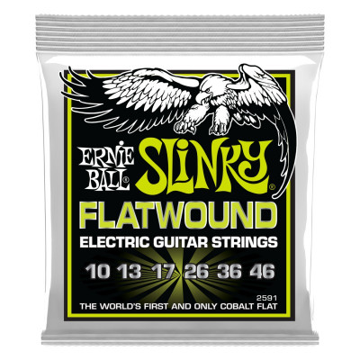Струны для электрогитары ERNIE BALL 2591 Slinky Flatwound Regular 10-46 Струны для электрогитары ERNIE BALL 2591 Slinky Flatwound Regular 10-46