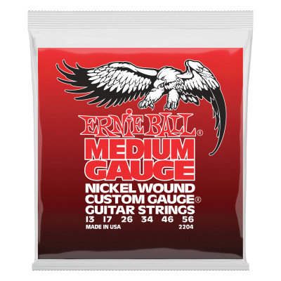 Струны для электрогитары ERNIE BALL 2204 Nickel Wound Medium 13-56 Струны для электрогитары ERNIE BALL 2204 Nickel Wound Medium 13-56