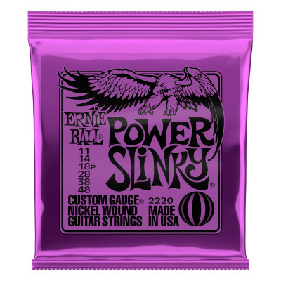 Струны для электрогитары ERNIE BALL 2220 Nickel Wound Slinky Power 11-48 Струны для электрогитары ERNIE BALL 2220 Nickel Wound Slinky Power 11-48