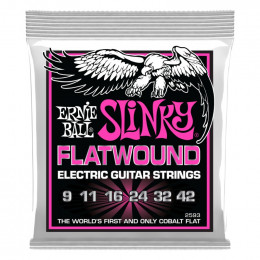 Струны для электрогитары ERNIE BALL 2593 Slinky Flatwound Super 9-42