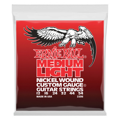 Струны для электрогитары ERNIE BALL 2205 Nickel Wound Medium Light 12-54 Струны для электрогитары ERNIE BALL 2205 Nickel Wound Medium Light 12-54