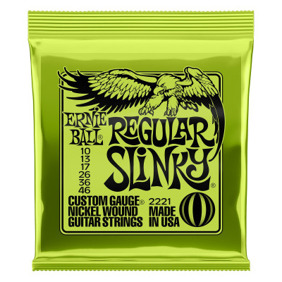 Струны для электрогитары ERNIE BALL 2221 Nickel Wound Slinky Regular 10-46 Струны для электрогитары ERNIE BALL 2221 Nickel Wound Slinky Regular 10-46