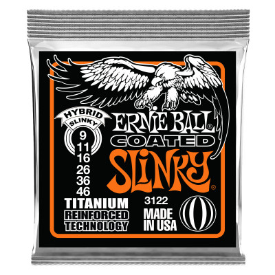 Струны для электрогитары ERNIE BALL 3122 RPS Coated Titanium Slinky Hybrid 9-46 Струны для электрогитары ERNIE BALL 3122 RPS Coated Titanium Slinky Hybrid 9-46
