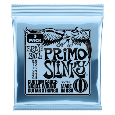 Струны для электрогитары ERNIE BALL 3212 Nickel Slinky Primo 3 Pack 9.5-44 Струны для электрогитары ERNIE BALL 3212 Nickel Slinky Primo 3 Pack 9.5-44
