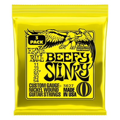 Струны для электрогитары ERNIE BALL 3627 Nickel Slinky Beefy 3 Pack 11-54 Струны для электрогитары ERNIE BALL 3627 Nickel Slinky Beefy 3 Pack 11-54