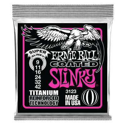 Струны для электрогитары ERNIE BALL 3123 RPS Coated Titanium Slinky Super 9-42 Струны для электрогитары ERNIE BALL 3123 RPS Coated Titanium Slinky Super 9-42