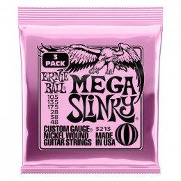 Струны для электрогитары ERNIE BALL 3213 Nickel Slinky Mega 3 Pack 10.5-48 Струны для электрогитары ERNIE BALL 3213 Nickel Slinky Mega 3 Pack 10.5-48