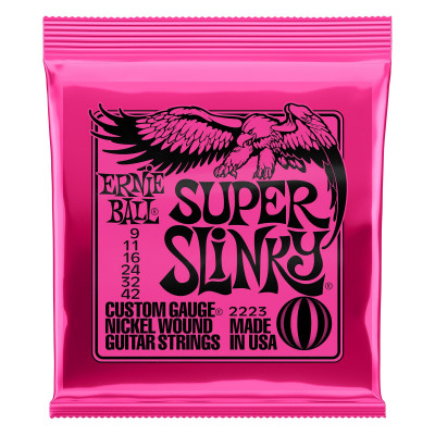 Струны для электрогитары ERNIE BALL 2223 Nickel Wound Slinky Super 9-42 Струны для электрогитары ERNIE BALL 2223 Nickel Wound Slinky Super 9-42