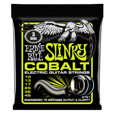 Струны для электрогитары ERNIE BALL 3721 Cobalt Slinky Regular 10-46 Струны для электрогитары ERNIE BALL 3721 Cobalt Slinky Regular 10-46
