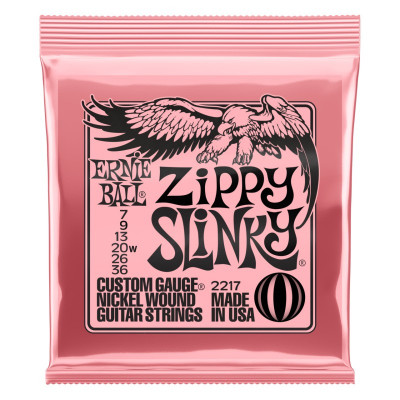 Струны для электрогитары ERNIE BALL 2217 Nickel Wound Slinky Zippy 7-36 Струны для электрогитары ERNIE BALL 2217 Nickel Wound Slinky Zippy 7-36