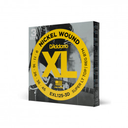 Струны для электрогитары D'ADDARIO EXL125 3D Струны для электрогитары D'ADDARIO EXL125 3D