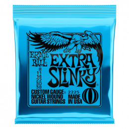 Струны для электрогитары ERNIE BALL 2225 Nickel Wound Slinky Extra 8-38 Струны для электрогитары ERNIE BALL 2225 Nickel Wound Slinky Extra 8-38