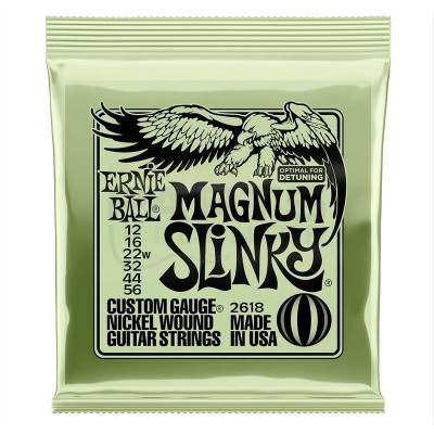 Струны для электрогитары ERNIE BALL 2618 Nickel Wound Slinky Magnum 12-56 Струны для электрогитары ERNIE BALL 2618 Nickel Wound Slinky Magnum 12-56