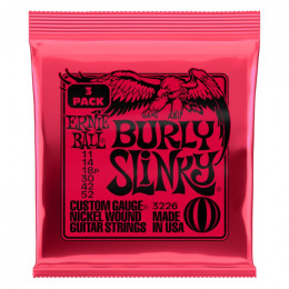 Струны для электрогитары ERNIE BALL 3226 Nickel Slinky Burly 3 Pack 11-52 Струны для электрогитары ERNIE BALL 3226 Nickel Slinky Burly 3 Pack 11-52