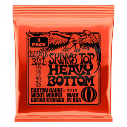 Струны для электрогитары ERNIE BALL 3215 Nickel Wound Slinky Skinny Top Heavy Bottom 10-52 Струны для электрогитары ERNIE BALL 3215 Nickel Wound Slinky Skinny Top Heavy Bottom 10-52
