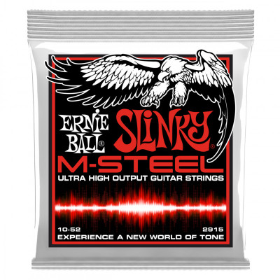 Струны для электрогитары ERNIE BALL 2915 M-Steel Slinky STHB 10-52 Струны для электрогитары ERNIE BALL 2915 M-Steel Slinky STHB 10-52