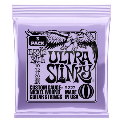 Струны для электрогитары ERNIE BALL 3227 Nickel Slinky Ultra 3 Pack 10-48 Струны для электрогитары ERNIE BALL 3227 Nickel Slinky Ultra 3 Pack 10-48