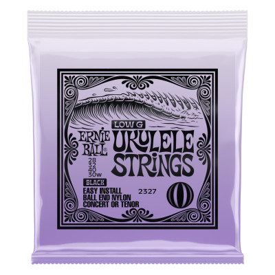 Струны для укулеле ERNIE BALL 2327 Ball end Black Nylon Wound G Струны для укулеле ERNIE BALL 2327 Ball end Black Nylon Wound G