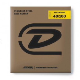 DUNLOP BASS FLATWND LG SCALE 40/100-4/SET комплект струн для бас-гитары,...