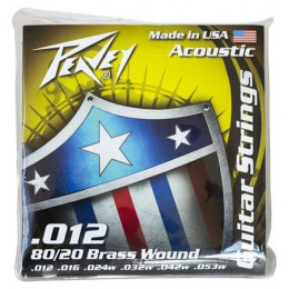 Струны PEAVEY 80/20 Acoustic Brass Wound Strings 12s Струны PEAVEY 80/20 Acoustic Brass Wound Strings 12s
