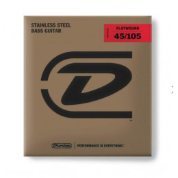 DUNLOP BASS FLATWND LG SCALE 45/105-4/SET комплект струн для бас-гитары,...